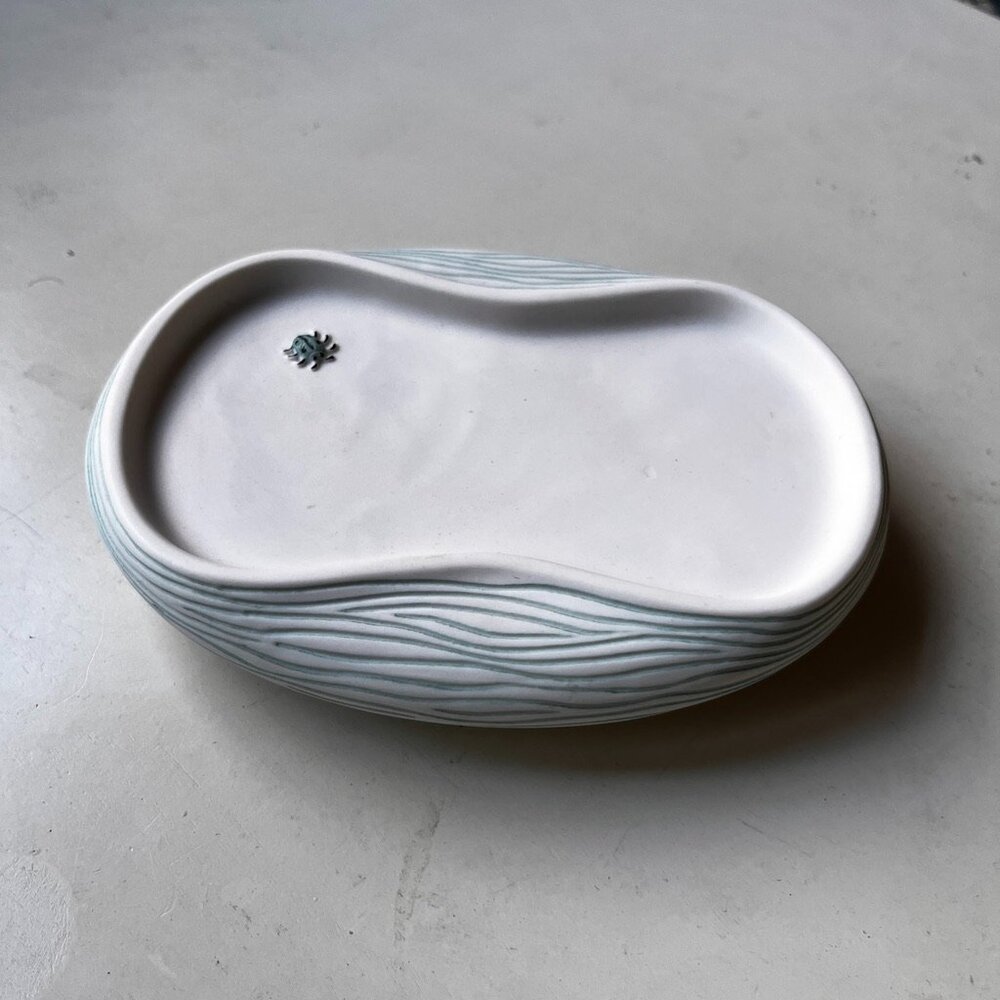 Vera Neumann soap dish with ladybug